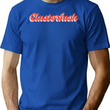Vintage Clusterfuck T-Shirt for Men & Women, T-Shirts Graphic Tee - Blue