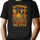 Vintage Cowgirls Club T-Shirt for Men & Women, T-Shirts Graphic Tee - Black