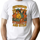 Vintage Cowgirls Club T-Shirt for Men & Women, T-Shirts Graphic Tee - White