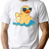 Vintage Cute Yellow Rubber Duckling Art Of Zoo Bath Toy Rubber Duck Ducky T-Shirt for Men & Women, T-Shirts Graphic Tee - White