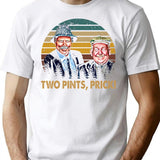Vintage Design Still Game Films - Two Pints Prick T-Shirt for Men & Women, T-Shirts Graphic Tee - White