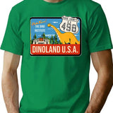 Vintage Dinoland T-Shirt for Men & Women, T-Shirts Graphic Tee - Green