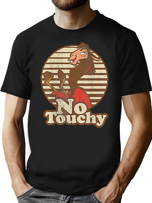 Vintage Distreesed New Gr.Kuzco Llama No Touchy T-Shirt for Men & Women, T-Shirts Graphic Tee - Black