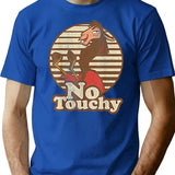 Vintage Distreesed New Gr.Kuzco Llama No Touchy T-Shirt for Men & Women, T-Shirts Graphic Tee - Blue