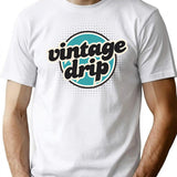 Vintage Drip. T-Shirt for Men & Women, T-Shirts Graphic Tee - White