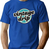 Vintage Drip. T-Shirt for Men & Women, T-Shirts Graphic Tee - Blue