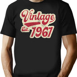 Vintage Est 1961 T-Shirt for Men & Women, T-Shirts Graphic Tee - Black