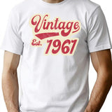 Vintage Est 1961 T-Shirt for Men & Women, T-Shirts Graphic Tee - White