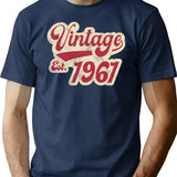 Vintage Est 1961 T-Shirt for Men & Women, T-Shirts Graphic Tee - Navy
