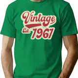 Vintage Est 1961 T-Shirt for Men & Women, T-Shirts Graphic Tee - Green