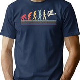 Vintage Evolution Of Man Guitar Player Funny Guitarist T-Shirt for Men & Women, T-Shirts Graphic Tee - Navy