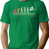 Vintage Evolution Of Man Guitar Player Funny Guitarist T-Shirt for Men & Women, T-Shirts Graphic Tee - Green