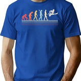 Vintage Evolution Of Man Guitar Player Funny Guitarist T-Shirt for Men & Women, T-Shirts Graphic Tee - Blue
