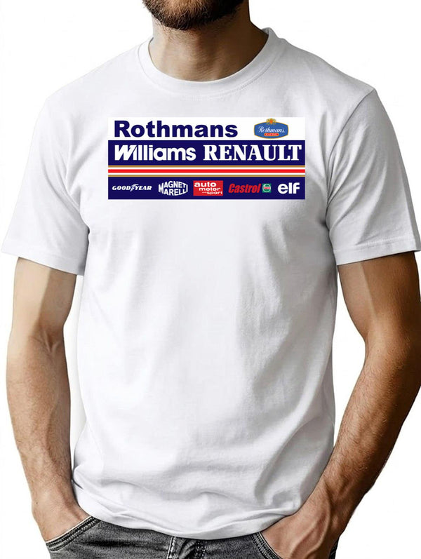 Vintage F1 T-Shirt for Men & Women, T-Shirts Graphic Tee - White