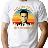 Vintage Facts Don'T Care About Your Feelings Ben Shapiro'S Gift T-Shirt for Men & Women, T-Shirts Graphic Tee - White