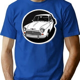 Vintage Funny Car T-Shirt for Men & Women, T-Shirts Graphic Tee - Blue
