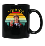 Vintage Funny Joe Dirt Merica Fans Black Coffee Mug - Black