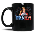 Vintage Funny Joe Dirt Merica Black Coffee Mug
