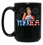 Vintage Funny Joe Dirt Merica Black Coffee Mug