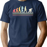 Vintage Funny Lawn Bowls Evolution Of Man T-Shirt for Men & Women, T-Shirts Graphic Tee - Navy