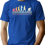 Vintage Funny Lawn Bowls Evolution Of Man T-Shirt for Men & Women, T-Shirts Graphic Tee - Blue