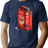 Vintage Gas Can T-Shirt for Men & Women, T-Shirts Graphic Tee - Navy