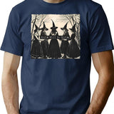 Vintage Girls Will Be Girls Witch T-Shirt for Men & Women, T-Shirts Graphic Tee - Navy