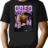 Vintage Greg Davies Style T-Shirt for Men & Women, T-Shirts Graphic Tee - Black