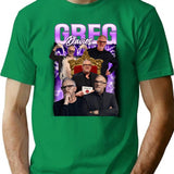 Vintage Greg Davies Style T-Shirt for Men & Women, T-Shirts Graphic Tee - Green
