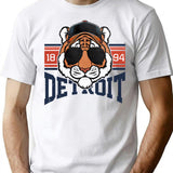 Vintage Grunge Detroit Baseball T-Shirt for Men & Women, T-Shirts Graphic Tee - White