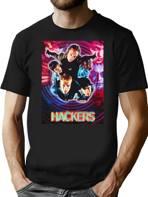 Vintage Hacker T-Shirt for Men & Women, T-Shirts Graphic Tee - Black