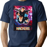 Vintage Hacker T-Shirt for Men & Women, T-Shirts Graphic Tee - Navy