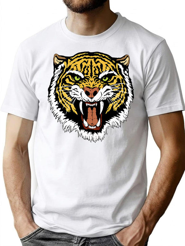 Vintage Heihachi Tiger T-Shirt for Men & Women, T-Shirts Graphic Tee - White