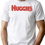 Vintage Huggies Logo T-Shirt for Men & Women, T-Shirts Graphic Tee - White