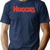 Vintage Huggies Logo T-Shirt for Men & Women, T-Shirts Graphic Tee - Navy