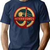 Vintage Interkosmos Space Program Sputnik Satellite T-Shirt for Men & Women, T-Shirts Graphic Tee - Navy