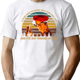 Vintage It Arts Crowd Sitcom - I Came Here To Drink Milk And Kick Ass T-Shirt for Men & Women, T-Shirts Graphic Tee - White