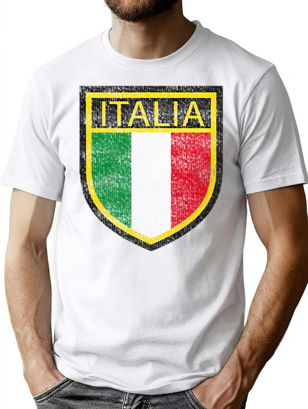 Vintage Italia T-Shirt for Men & Women, T-Shirts Graphic Tee - White