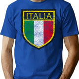 Vintage Italia T-Shirt for Men & Women, T-Shirts Graphic Tee - Blue