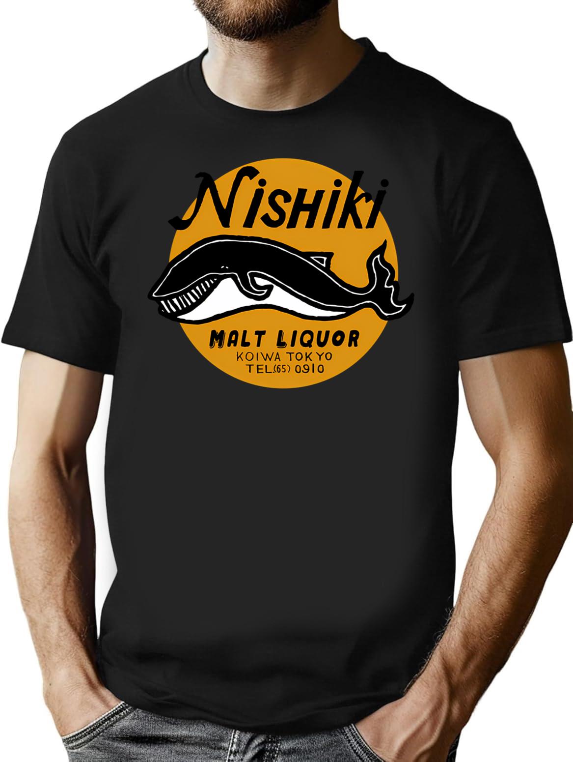 Vintage Japanese Malt Liquor T-Shirt for Men & Women, T-Shirts Graphic Tee - Black