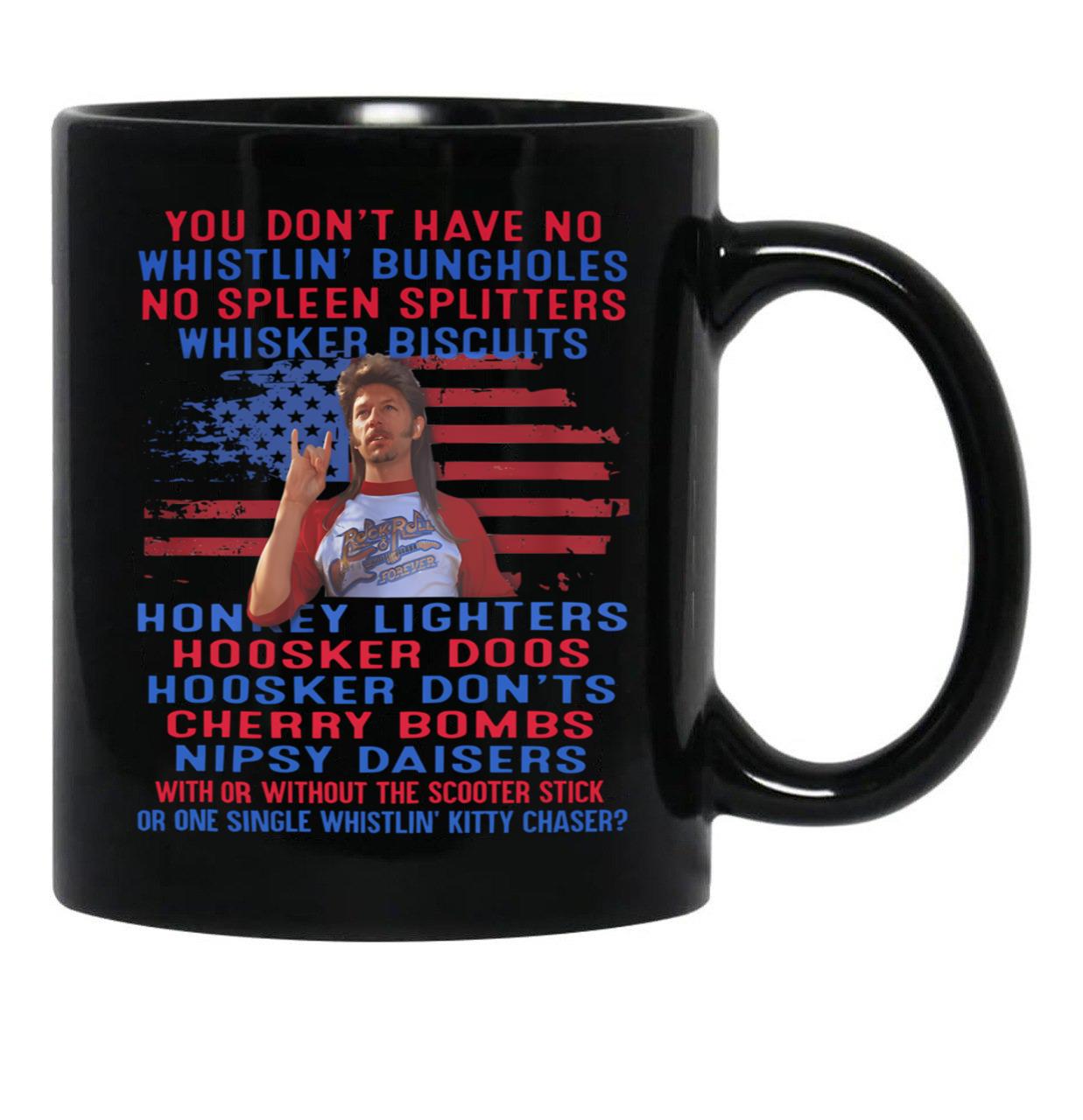 Vintage Joe Dirt Merica 4Th July Hommage Quotes Movie Patriotic Independence Day Black Coffee Mug - Black