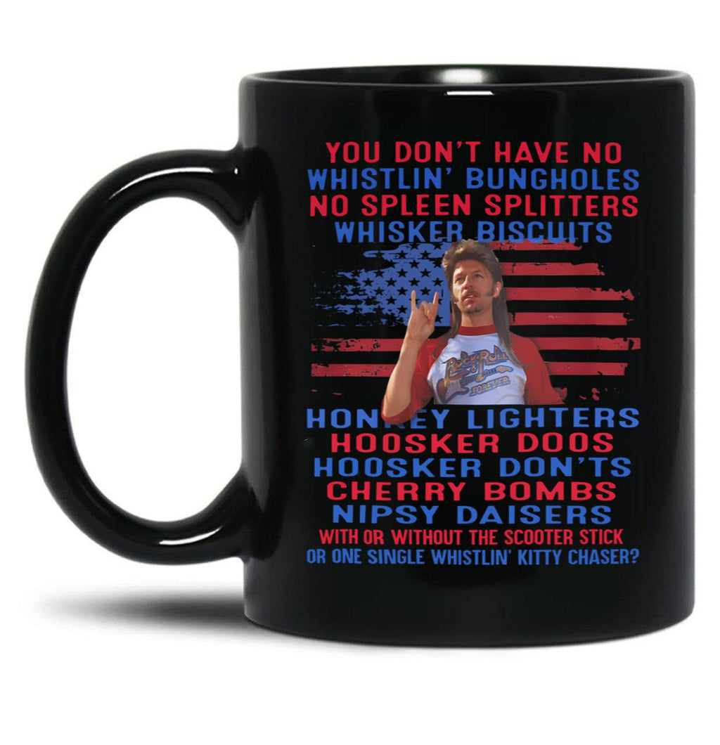 Vintage Joe Dirt Merica 4Th July Hommage Quotes Movie Patriotic Independence Day Black Coffee Mug