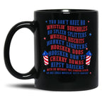 Vintage Joe Dirt Merica 4Th July Quotes Movie Fireworks Patriotic Independence Day Black Coffee Mug
