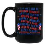 Vintage Joe Dirt Merica 4Th July Quotes Movie Fireworks Patriotic Independence Day Black Coffee Mug