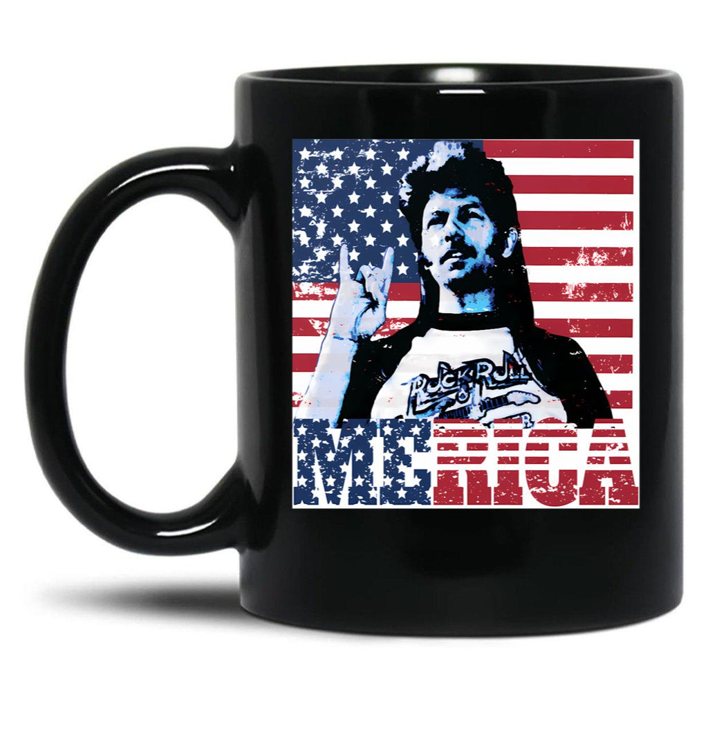 Vintage Joe Dirt Merica 4Th Of July America Merch Black Coffee Mug