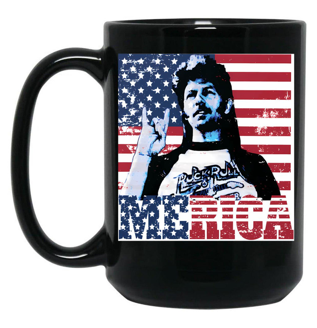 Vintage Joe Dirt Merica 4Th Of July America Merch Black Coffee Mug