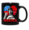Vintage Joe Dirt Merica 4Th Of July Black Coffee Mug - Black