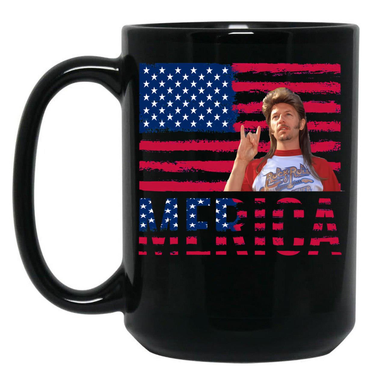 Vintage Joe Dirt Merica Fourth Of July Usa America Lifes A Garden Dig It Black Coffee Mug