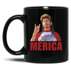 Vintage Joe Dirt Merica Fourth Of July Usa Funny Lifes A Garden Dig It Keep On Keepin Black Coffee Mug