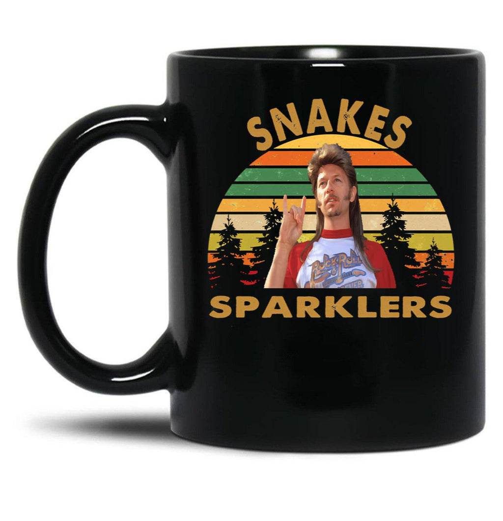 Vintage Joe Dirt Snakes Sparklers Fans Men Women Black Coffee Mug
